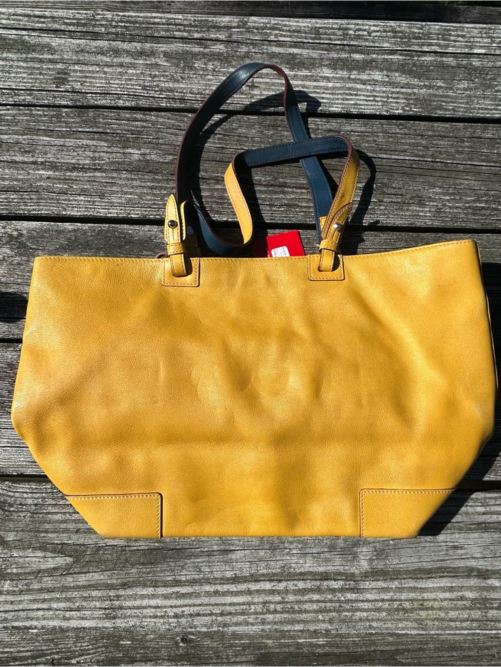 Dooney & Bourke Leather Tote in Mustard - Picture 3 of 9